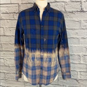 Mossimo Supply Custom Half Dip Bleach Dye Flannel